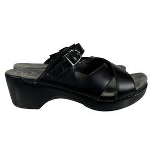 Dansko Black Strappy Sela Sandals, Size 38 (7.5-8)